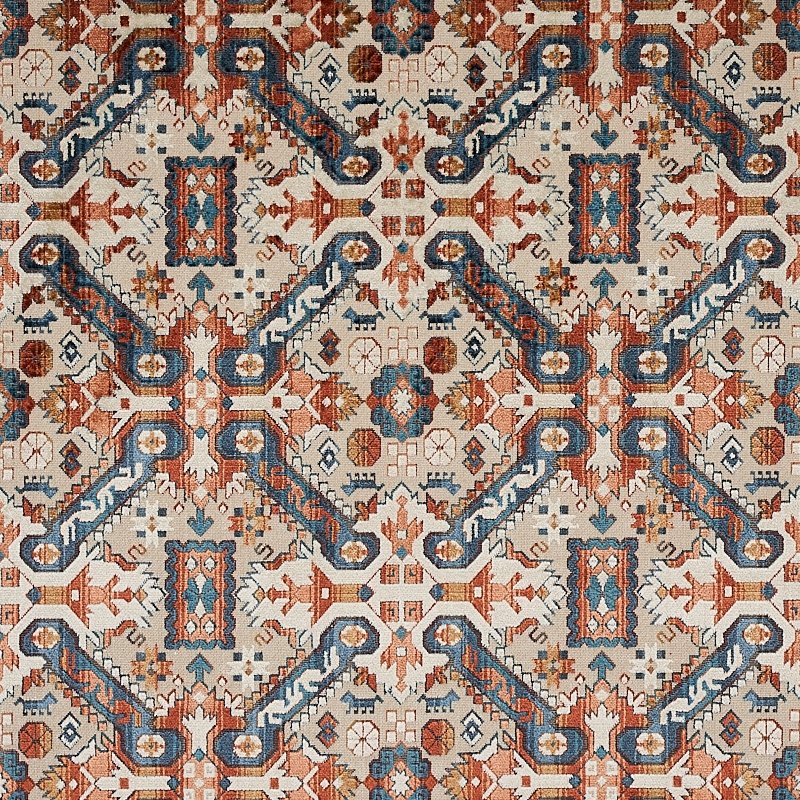 Purchase sample of 80600 Tiraz Velvet, Spice by Schumacher Fabric