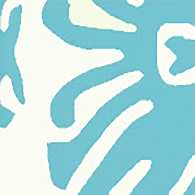 Sample 2470-04WP Sigourney, Turquoise on White by Quadrille Wallpaper