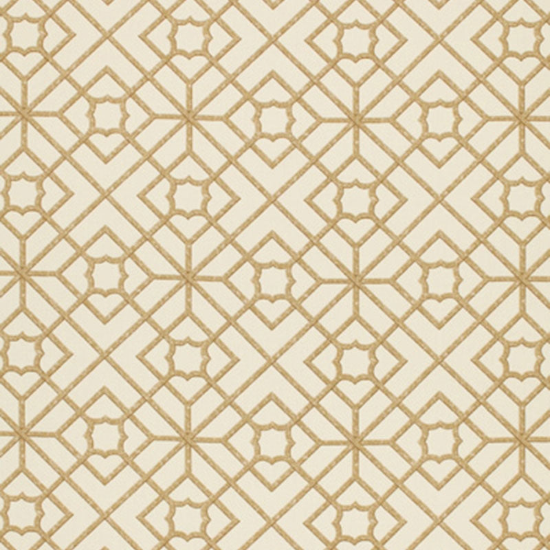 Purchase sample of 173490 Luan Fretwork, Cane by Schumacher Fabric