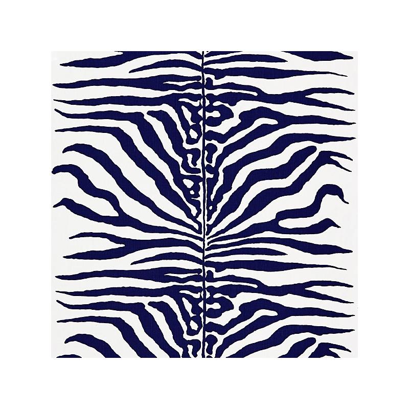 Sample 16366M-004 Zebra, Navy - Scalamandre Fabric (SC 000416366M)
