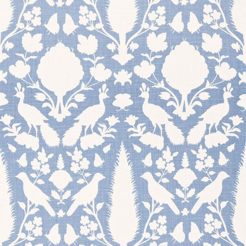 Purchase sample of 173567 Chenonceau, Sky by Schumacher Fabric