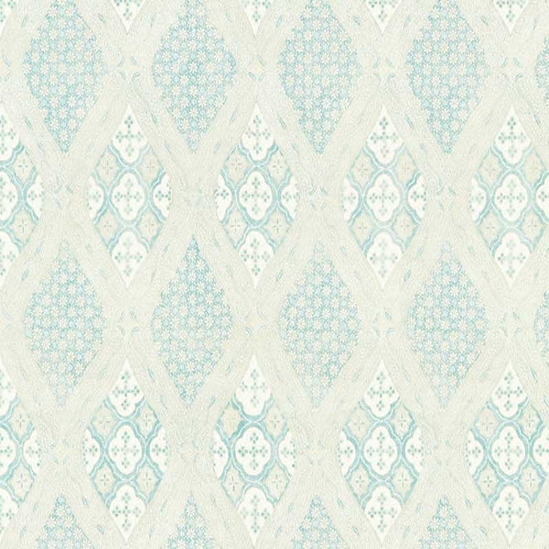 Sample SC 000116626 Farrah Print, Misty Island by Scalamandre Fabric