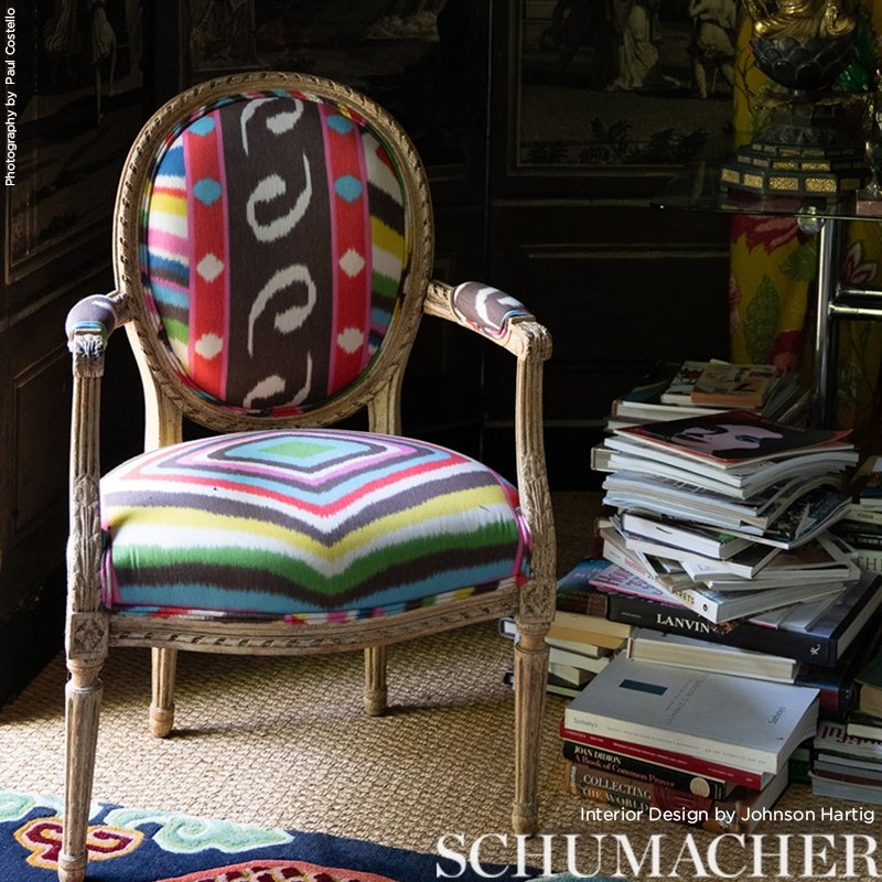 Purchase 178580 Terence Ikat Multi Schumacher Fabric