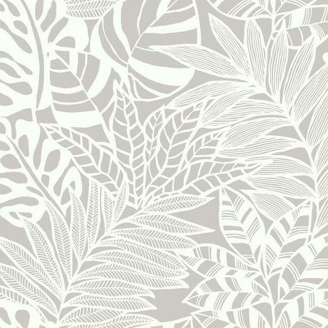 Acquire SS2574 Silhouettes Jungle Leaves Gray York Wallpaper