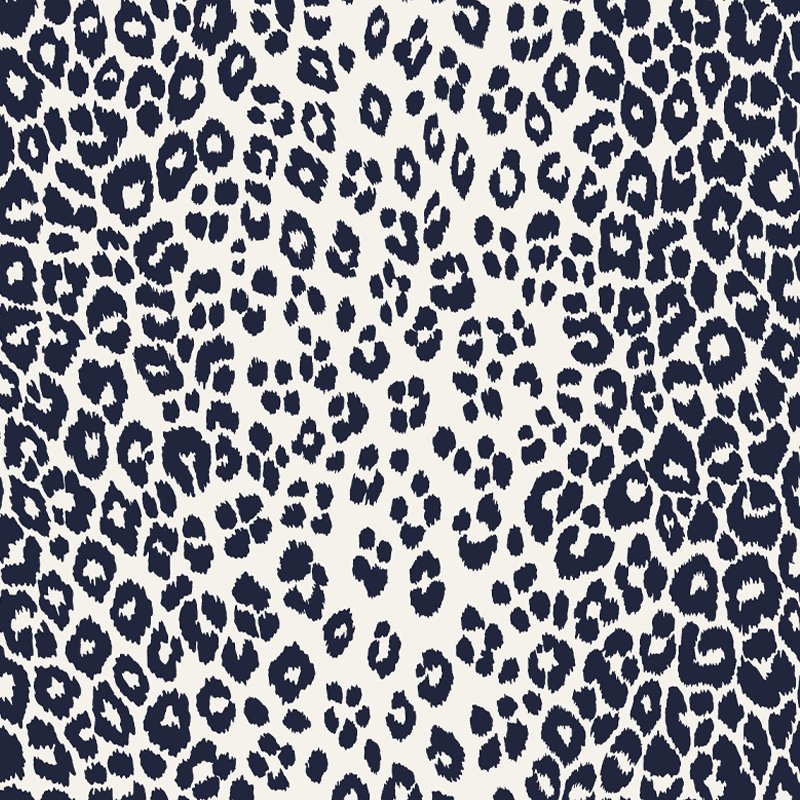 Acquire 5007010 Iconic Leopard Ink Schumacher Wallpaper