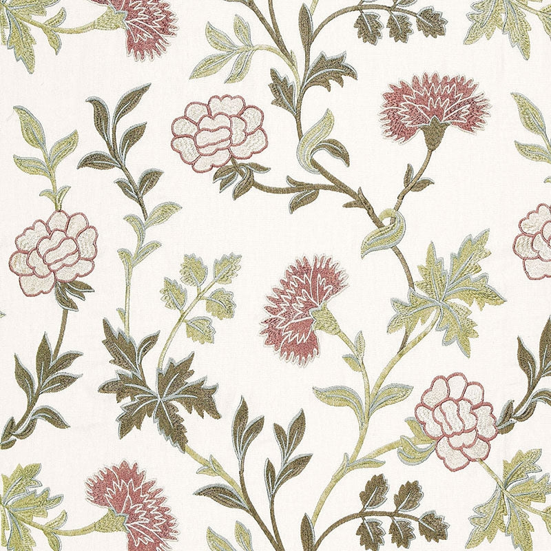 Purchase sample of 65662 Sheridan Linen Embroidery, Quartz by Schumacher Fabric