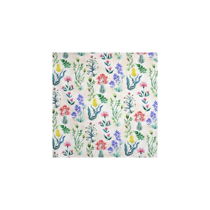 View S3878 Parchment Pink Floral Greenhouse Fabric