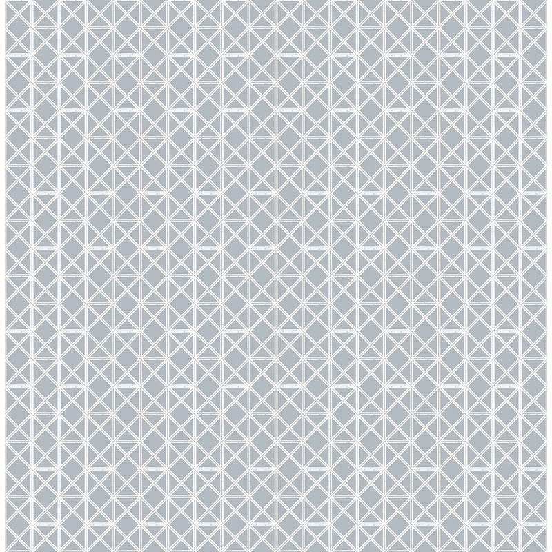 Sample 2969-26002 Pacifica, Lisbeth Grey Geometric Lattice by A-Street Prints Wallpaper