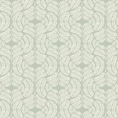 Buy TL1943 Handpainted Traditionals Fern Tile Green York Wallpaper