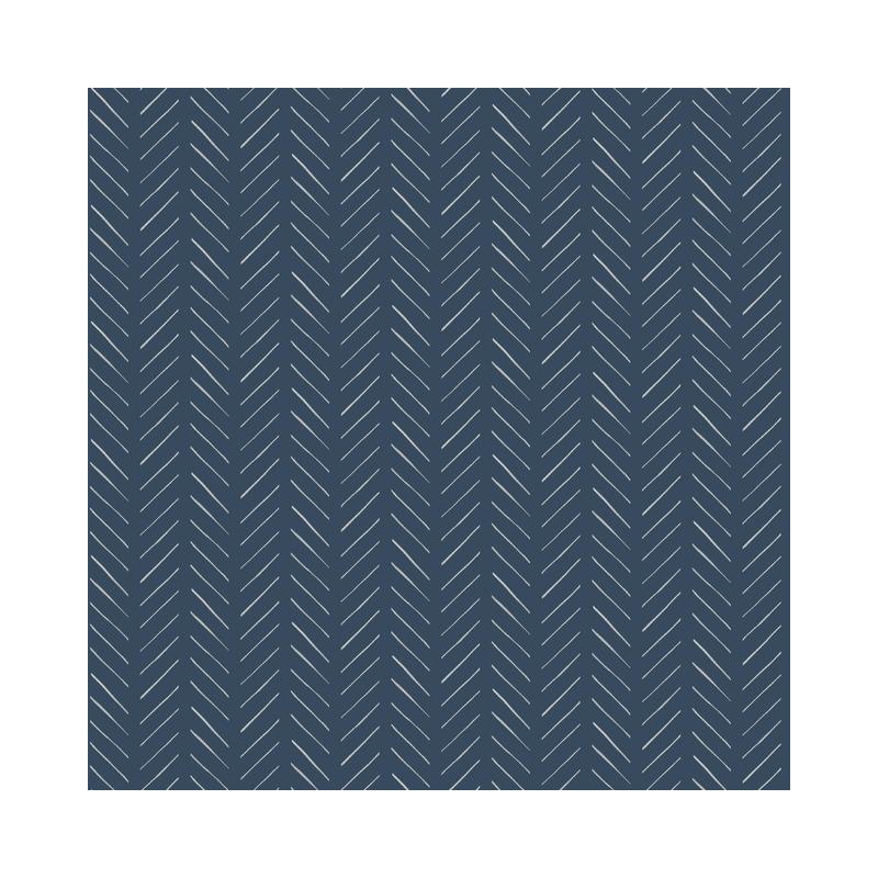 Sample PSW1022RL Magnolia Home Vol. II, Chevron Blue Peel and Stick Wallpaper