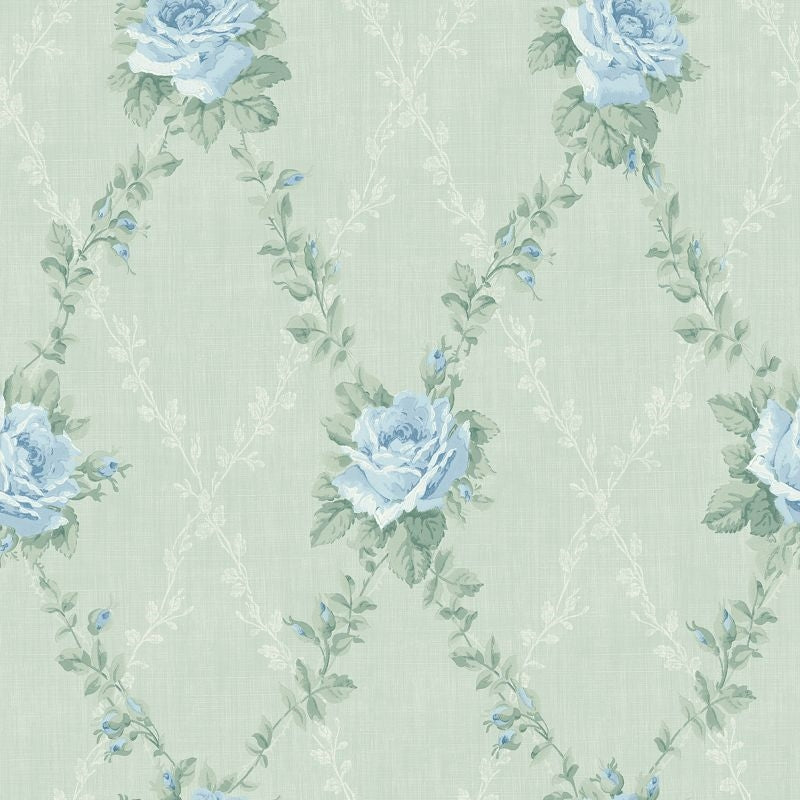Order FS50802 Spring Garden Rose Lattice by Wallquest Wallpaper