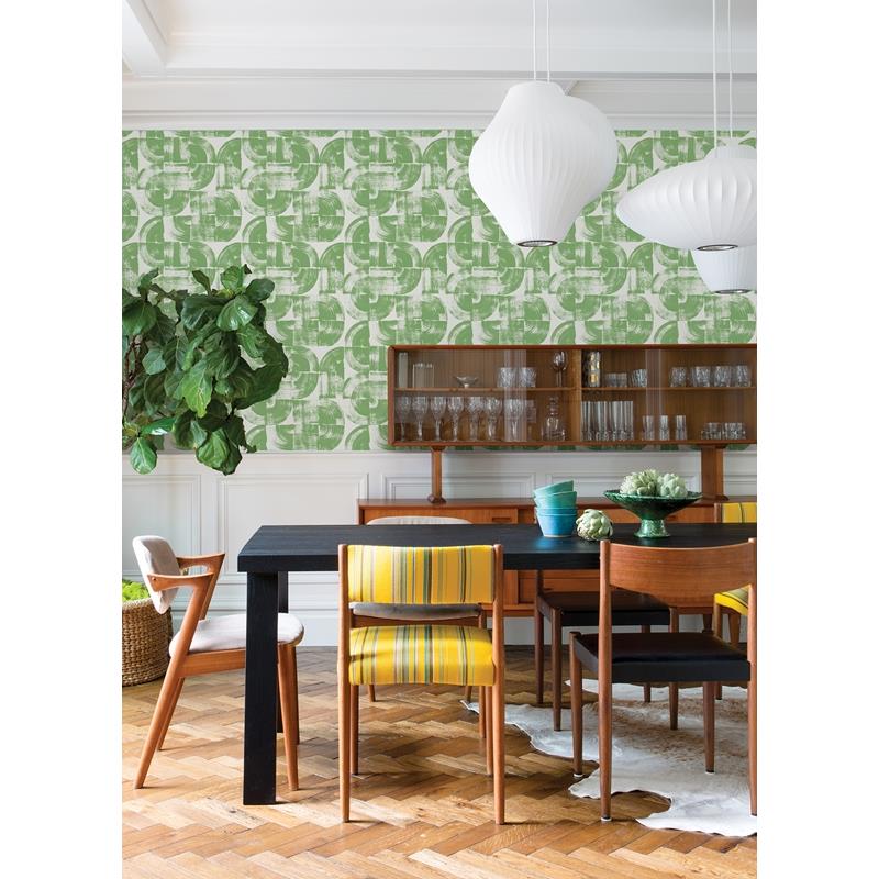 Shop 4014-26408 Seychelles Giulietta Green Painterly Geometric Wallpaper Green A-Street Prints Wallpaper