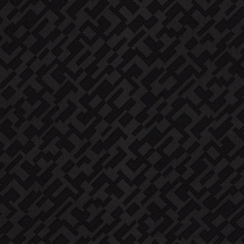 Purchase sample of 71190 Salon Quilted Satin, Ebony by Schumacher Fabric