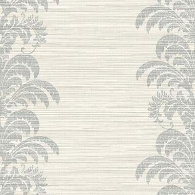 Acquire LN10508 Luxe Retreat Palm Frond Stripe Stringcloth Grey by Seabrook Wallpaper