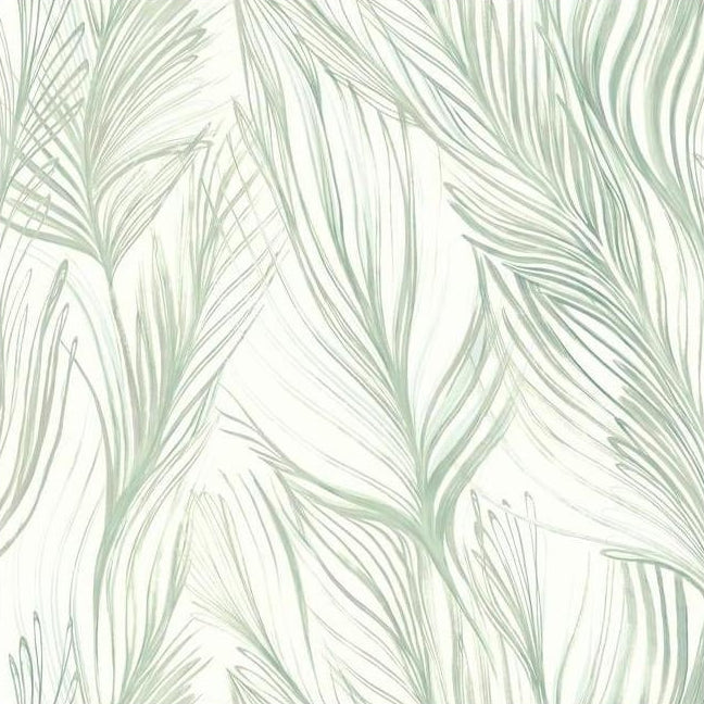 Purchase NA0501 Botanical Dreams Peaceful Plume Blue by Candice Olson Wallpaper