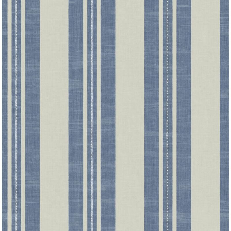 Shop DA60400 Day Dreamers Linen Stripe Denim and Soft Gray by Seabrook Wallpaper