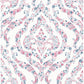 Sample 2901-25400 Perennial,  Featherton Coral Floral Damask Wallpaper by A Street Prints