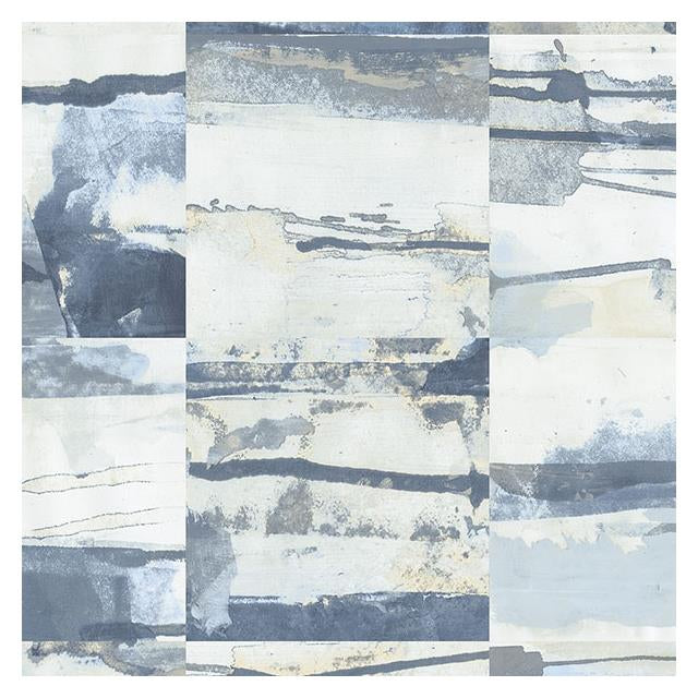 Find FW36815 Fresh Watercolors Blue Aquarelle Tile Wallpaper in Blues & Beige by Norwall Wallpaper
