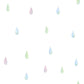 Sample DA60002 Day Dreamers, Raindrops Pink, Blue, and Green Seabrook Wallpaper
