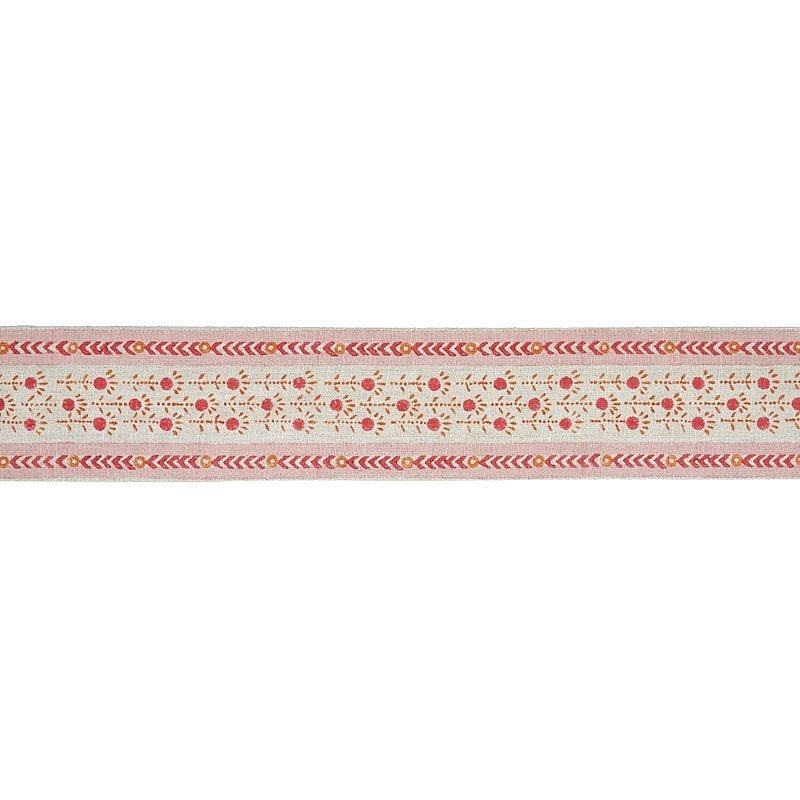 Find 79100 Pica Bella Hand Blocked Tape Pink And Orange By Schumacher Trim