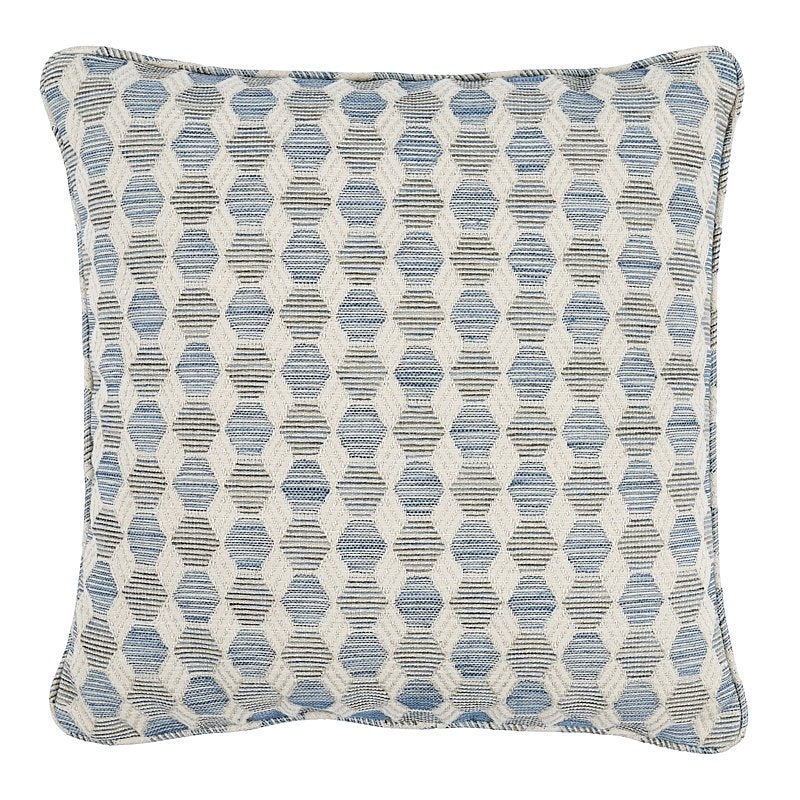 So8025005 Bensley Boucle 20" Pillow Blues By Schumacher Furniture and Accessories 1,So8025005 Bensley Boucle 20" Pillow Blues By Schumacher Furniture and Accessories 2
