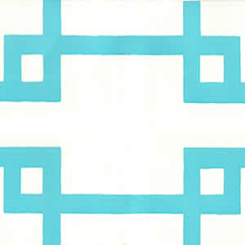 Sample 300402OWP Brighton, Turquoise On Off White by Quadrille Wallpaper