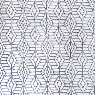 Save 2020113.155.0 Bamboo Cane Blue Lattice by Lee Jofa Fabric