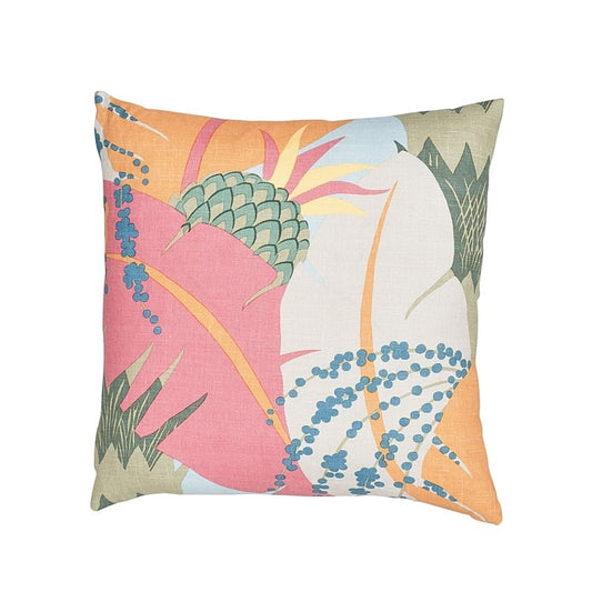 So17854004 Pennick Chintz 18" Pillow Yellow By Schumacher Furniture and Accessories 1,So17854004 Pennick Chintz 18" Pillow Yellow By Schumacher Furniture and Accessories 2