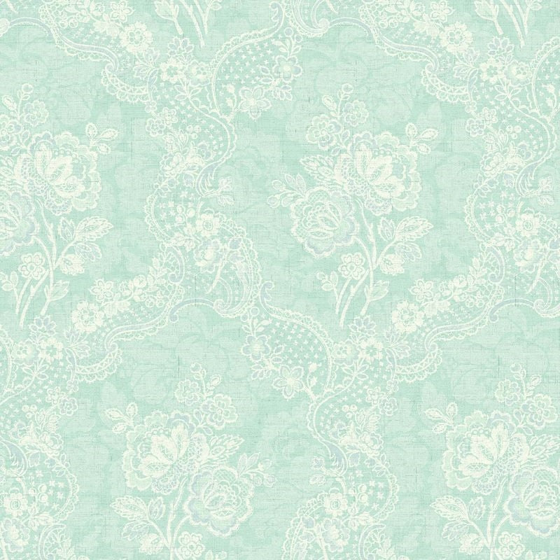 View RV21104 Summer Park Lace Floral by Wallquest Wallpaper