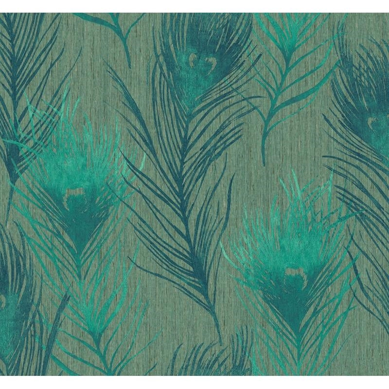 Buy CB10104 Arnott Green Feathers by Carl Robinson Wallpaper
