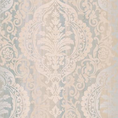 Save FF51308 Fairfield Off-White Damask by Seabrook Wallpaper