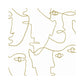 Sample PSW1054RL Line Art, Bohemian Gold Peel and Stick Wallpaper