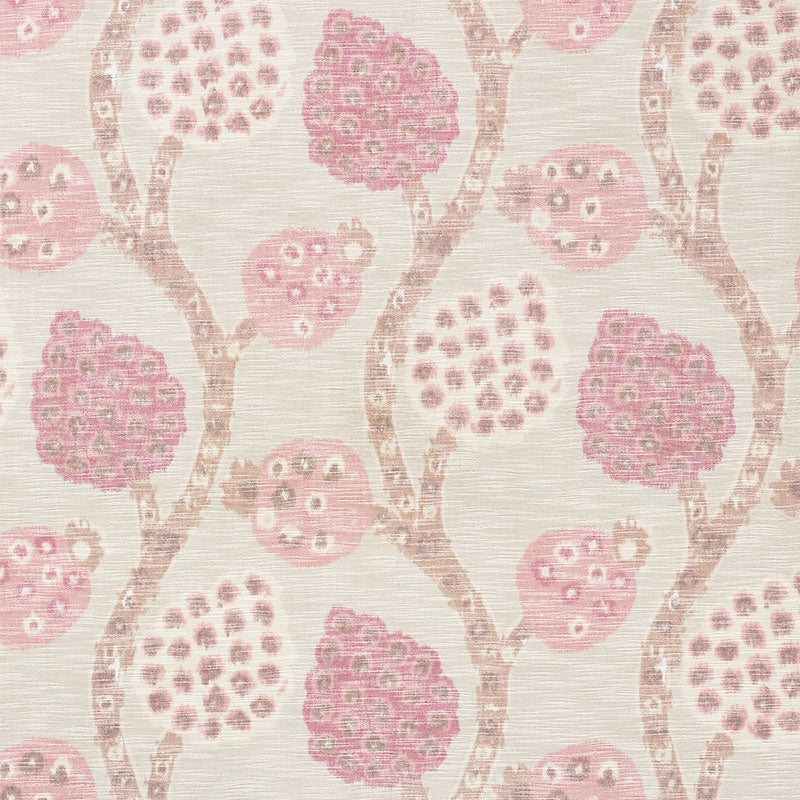 Purchase sample of 177990 Annabel Warp Print, Rose by Schumacher Fabric