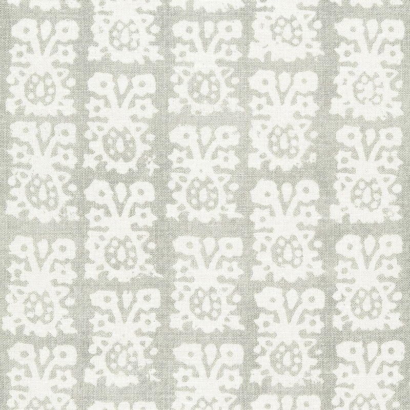 Purchase sample of 174632 Jakarta Linen Print, Slate by Schumacher Fabric