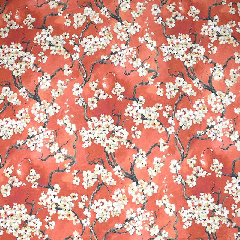 Find S5190 Persimmon Floral Orange Greenhouse Fabric