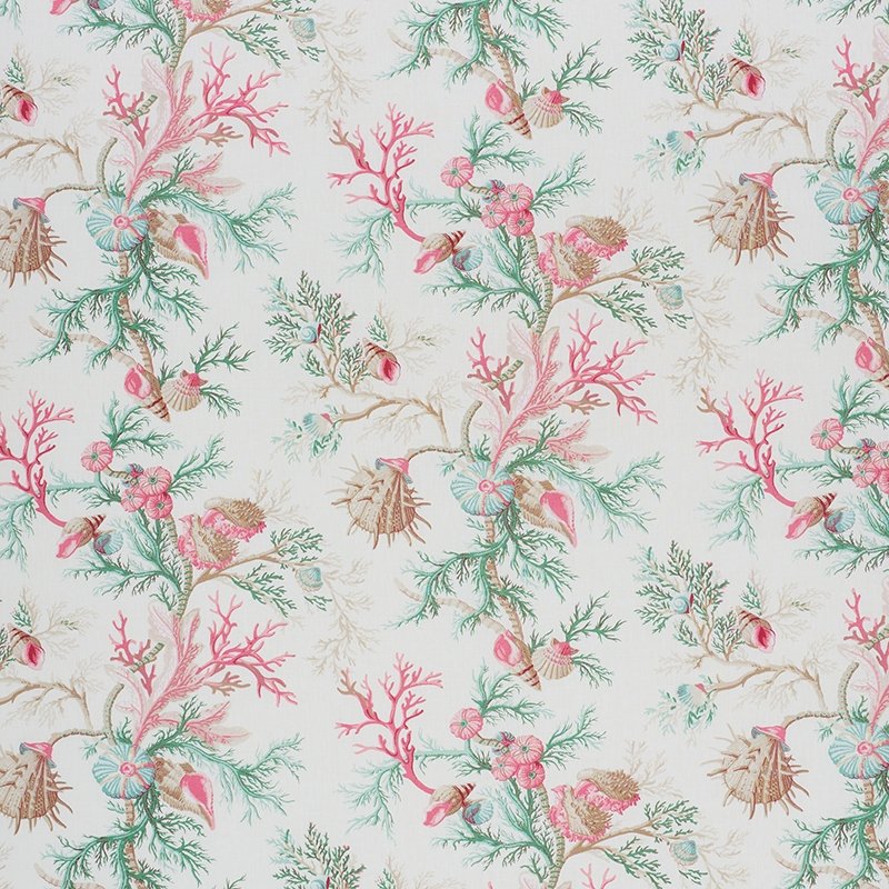Purchase sample of 178761 Del Tesoro, Pink & Aqua by Schumacher Fabric