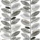 Sample 2904-25683 Fresh Start Kitchen and Bath, Nyssa Grey Leaves Wallpaper by Brewster