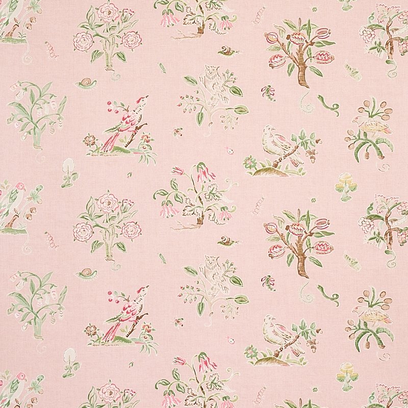 Purchase sample of 176754 Magical Menagerie, Blush by Schumacher Fabric