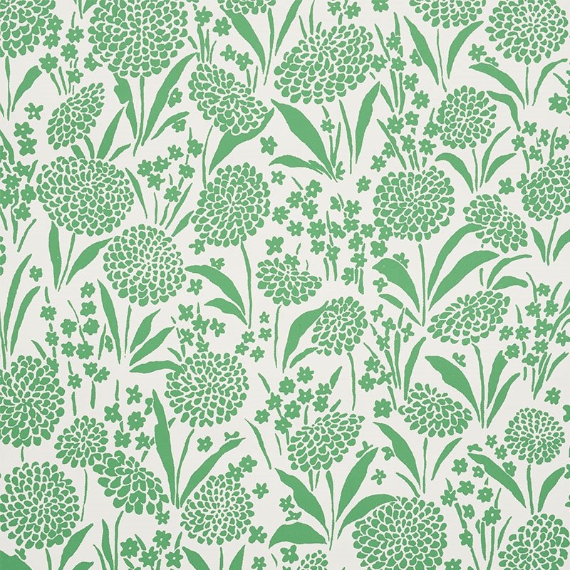 Purchase 5009551 Chrysanthemum Green Schumacher Wallpaper
