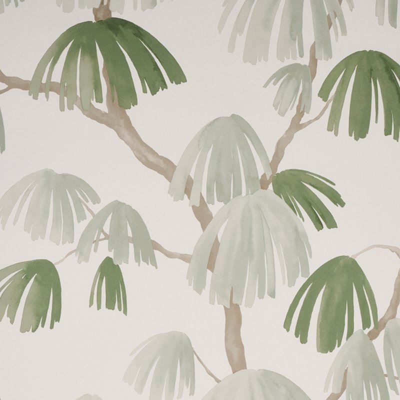 Order 5008332 Weeping Pine Sage Schumacher Wallcovering Wallpaper