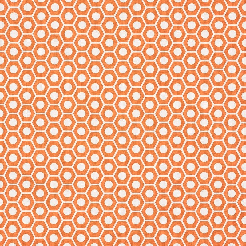 Purchase sample of 177073 Queen B, Orange by Schumacher Fabric
