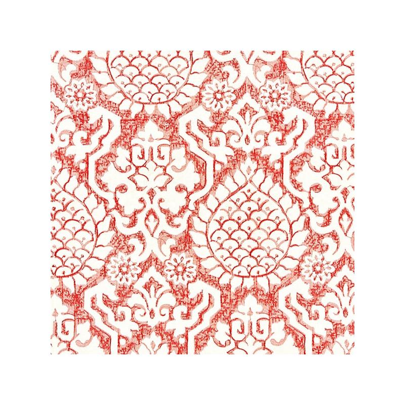 Sample 27217-002 Surat Embroidery, Coral - Scalamandre Fabric (SC 000227217)