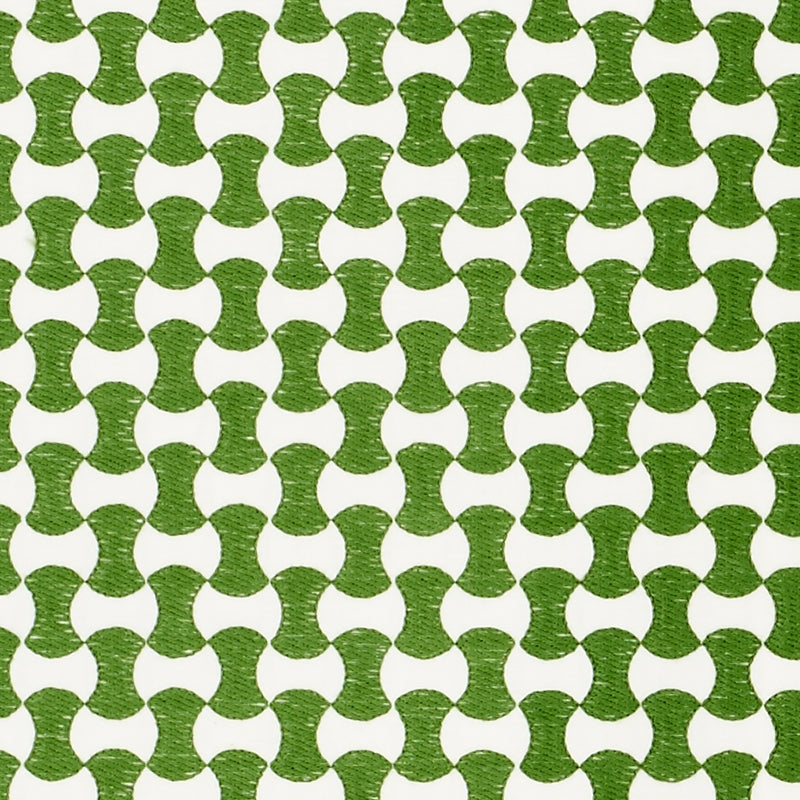 Purchase sample of 70375 Nolita Embroidery, Green by Schumacher Fabric