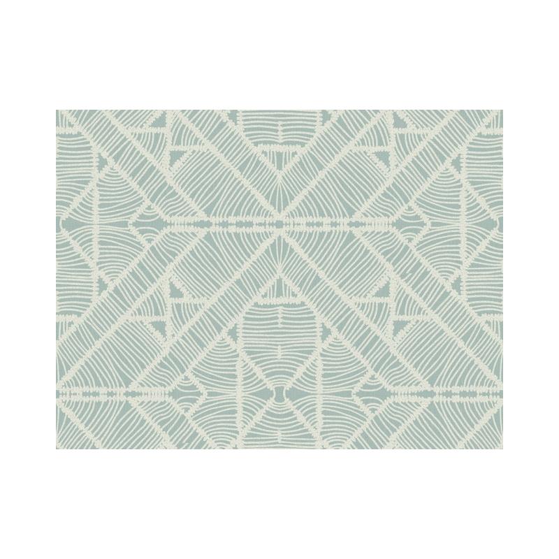 Sample TC2705 Tropics Resource Library, Diamond Macrame Aqua York Wallpaper