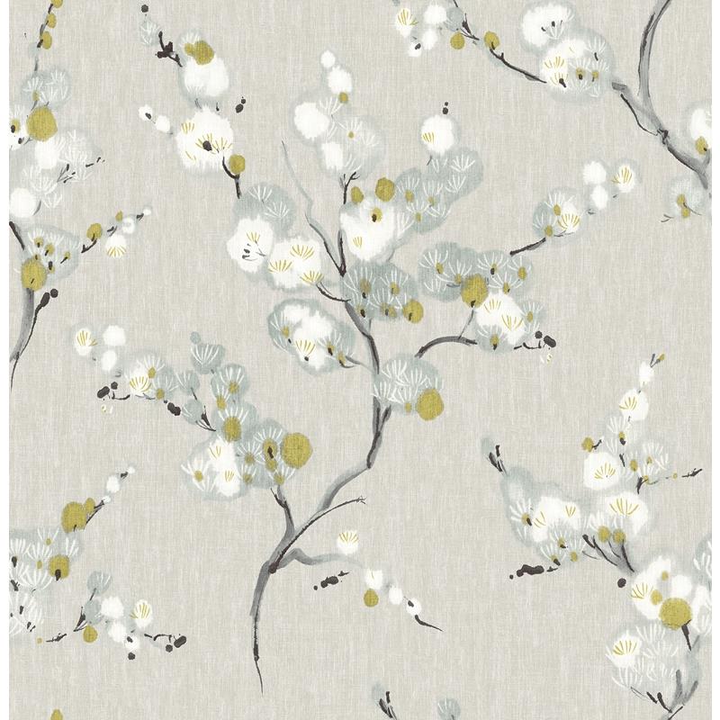 Sample 2904-24308 Fresh Start Kitchen and Bath, Bliss Blue Floral Wallpaper by Brewster