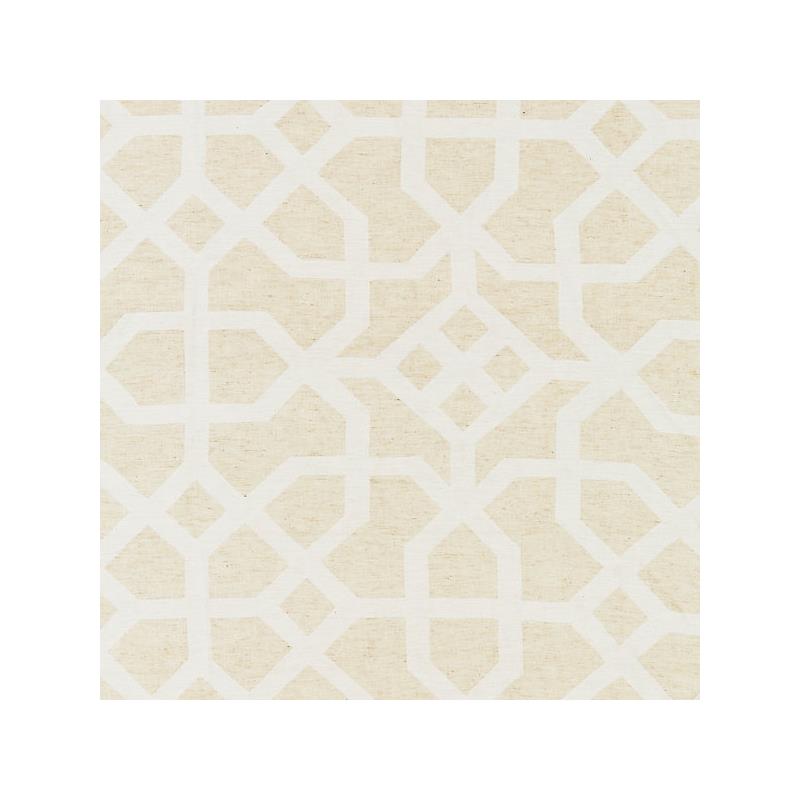 Sample 27149-001 Linen Lattice, Natural and Ivory - Scalamandre Fabric (SC 000127149)