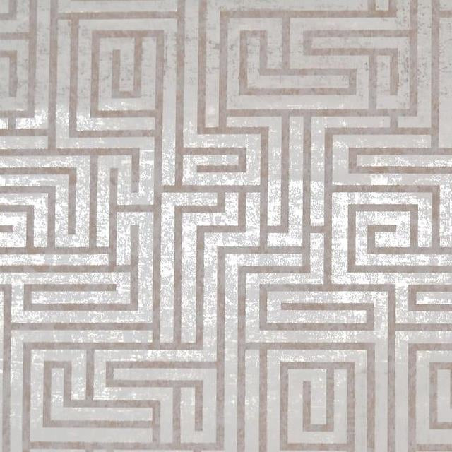 Save Y6220201 Mid Century A Maze color White Metallic by York Wallpaper