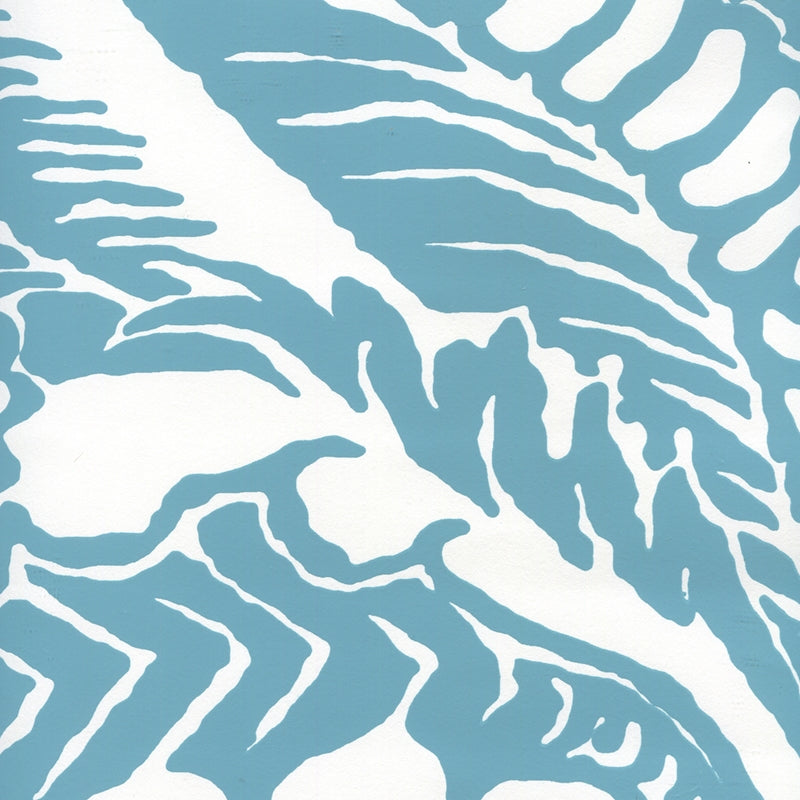 View CP1040W-01 Antoinette Turquoise on White by Quadrille Wallpaper