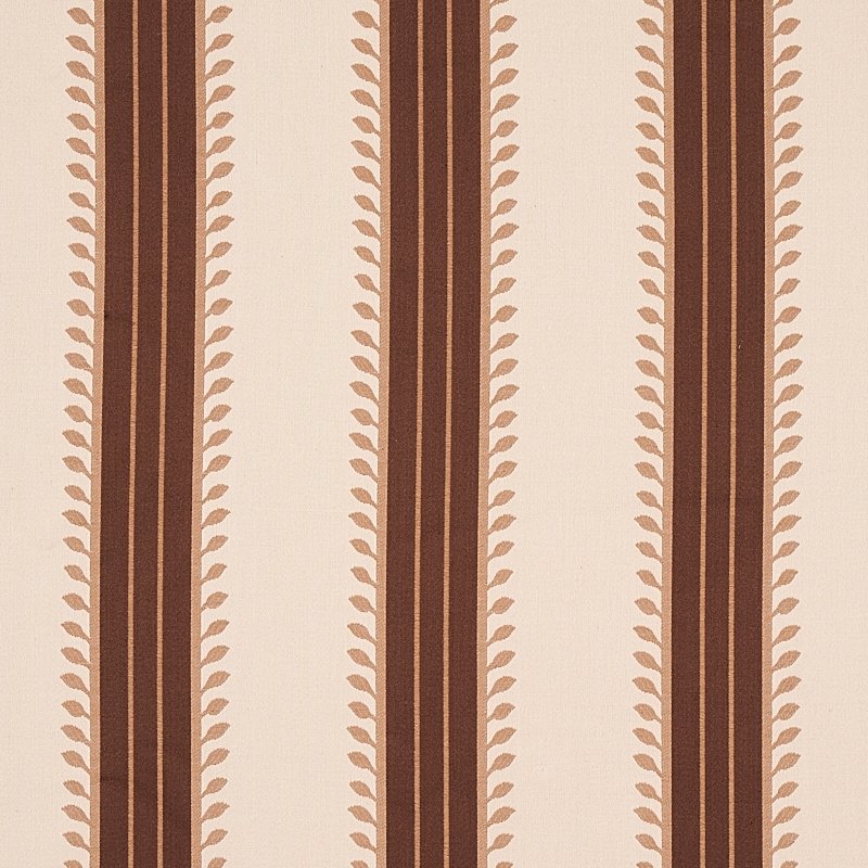 Buy 80722 Etruscan Stripe Brown by Schumacher Fabric