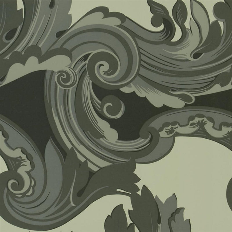 Sample P526-02 Euderlin, Graphite by Designer Guild Wallpaper